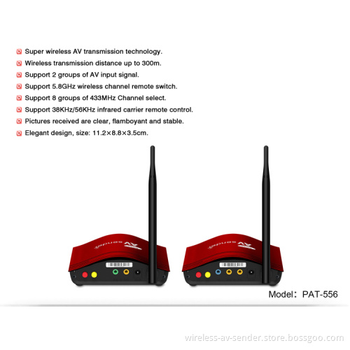PAKITE BRAND 5.8GHZ SMAERT usb wireless transmitter and receiver WITH 546/38KHZ IR REMOTE